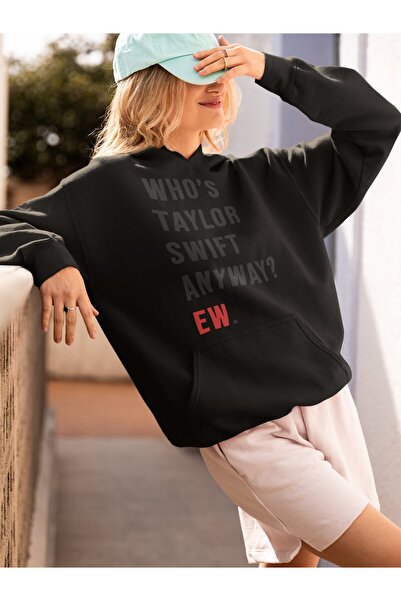 SEVBANO من هو تايلور سويفت في الواقع؟ إيو. مطبوع هوديي قصة فضفاضة سينغتر للجنسين