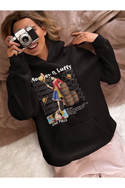 SEVBANO هودي مونكي دي لوفي ون بيس مطبوع للجنسين قصة فضفاضة بشخصيات من المسلسل...