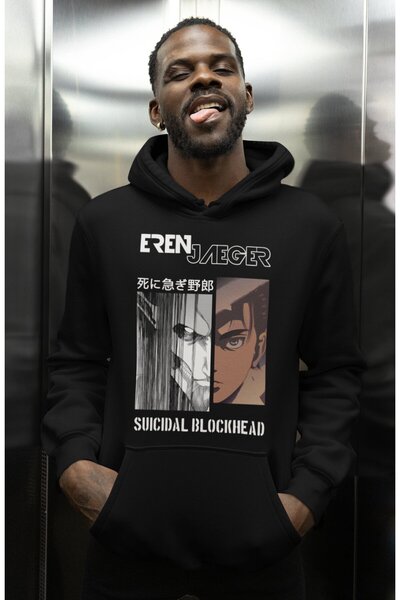 SEVBANO هودي إيرين ييغر أتاك أون تايتن مطبوع للجنسين قصة فضفاضة بشخصيات أنمي