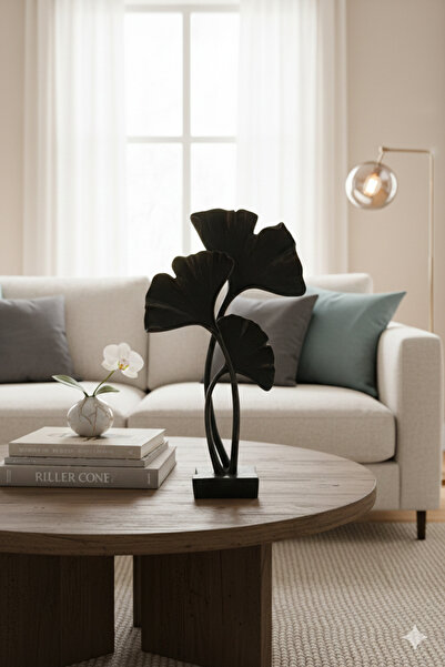 Dekoromi Dekoratif Dev Boy Yaprak Yonca Çiçek Heykel Biblo Obje (50x30cm) Ev ...