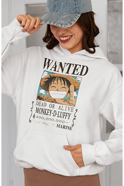SEVBANO هودي شخصية أنمي ون بيس مونكي دي لوفي مطبوع للجنسين قصة فضفاضة