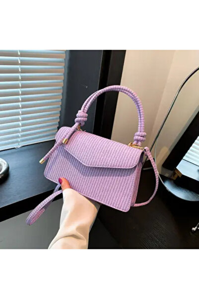 PrasadCo Elegant Woven Mini Top-Handle Crossbody Bag for Women – Shoulder Pur...