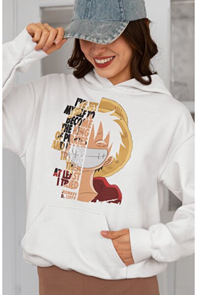 SEVBANO هودي مونكي دي لوفي مطبوع للجنسين قصة فضفاضة من ون بيس