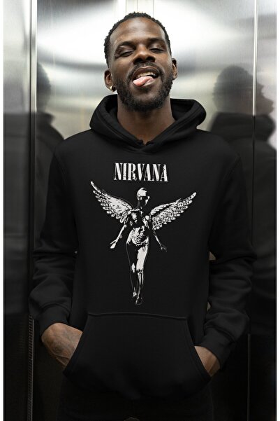 SEVBANO هودي نيرفانا روك ميتال مطبوع للجنسين قصة فضفاضة ميوزيك جروب بشخصيات أنمي