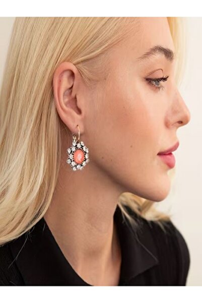 Alyas Aksesuar Stylish Vintage Stone French Style Earrings