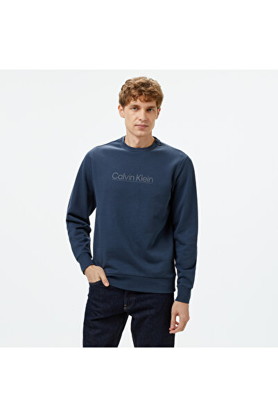 Calvin Klein Erkek Mavi Sweatshirt