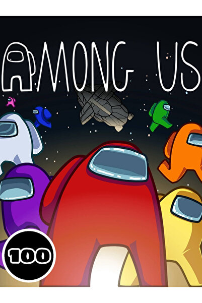 AMONG US Coloring book, 100 illustrations Among Us, A4