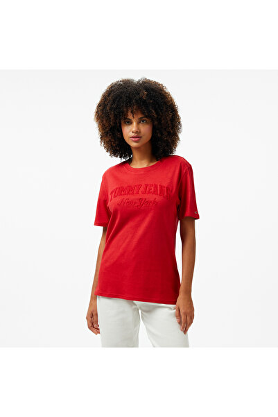 Tommy Hilfiger Kadın Kırmızı T-Shirt