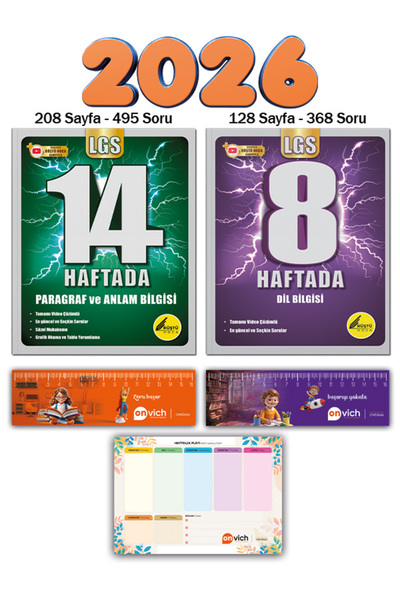 Rüştü Hoca 8. Sınıf Lgs 14 Haftada Paragraf ve Anlam Bilgisi - 8 Haftada Dil ...