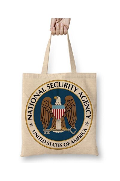 Toyaso National Security Agency White Tote Bag Long Handle Shopping Bag Beach...