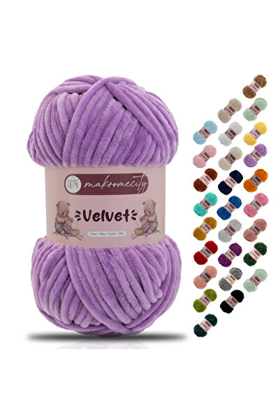 Makromecity Premium Velvet Kadife Ip El Örgü Ipi Battaniye Ipi Kazak Ipi Bebe...