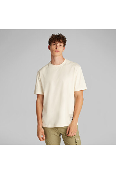 Calvin Klein Lenticular Shoreline Erkek Beyaz T-Shirt