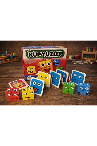 Hobi Eğitim Dünyası Küp Yüzler Oyunu Eğitici Zeka Oyunu - Ailece Oynanır - Ço...