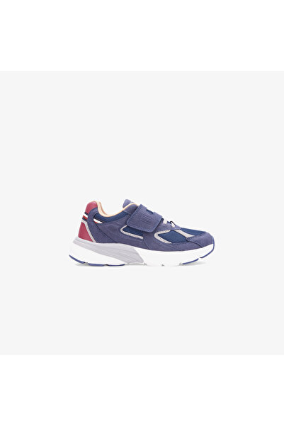 Tommy Hilfiger Flag Low Cut Lace Up Velcro Çocuk Mavi Sneaker