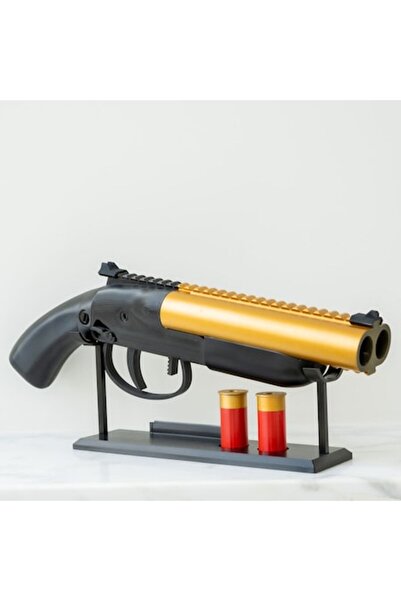 OEM Limited Edition | Gold Shotgun with bullets + Stand with personalized nam...