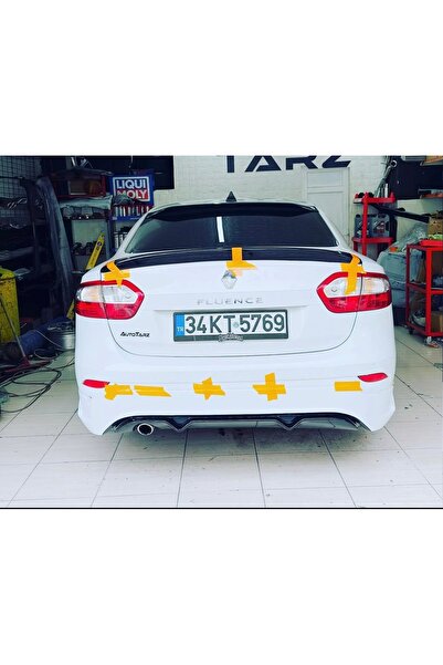 DEMİRTUNİNG RENAULT FLUENCE ANATOMİK PARLAK SİYAH BOYALI FİBER SPOİLER KANAT ...