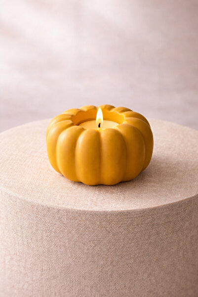 Şirin 3D Tasarım Modern Kabak Mumluk – Tekli | Bej, Hardal Sarısı, Kahverengi...