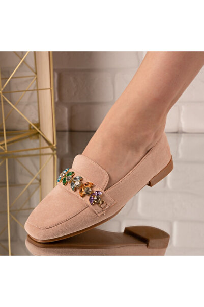 Sofia Store Casual shoes made of eco-suede leather with colorful crystal acce...
