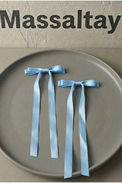 Massaltay مشبك شعر من الساتان مكون من قطعتين من فيوك - أنيق، متين، للاستخدام ...