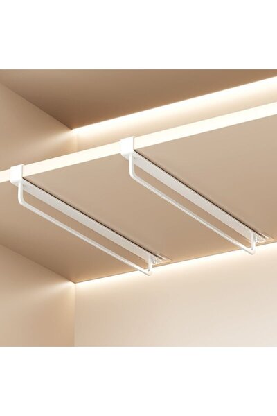 OEM Set 2 suporturi verticale umerașe pentru dulap 30 cm, alba.