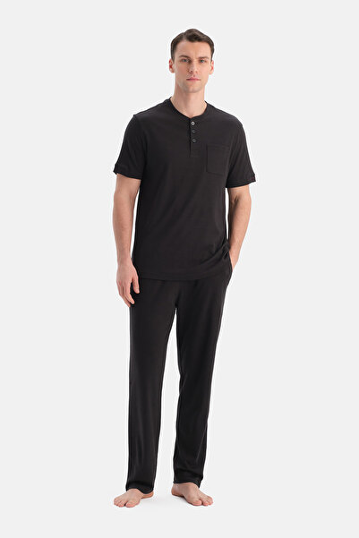 Dagi SET PANTALONI T-SHIRT INTERLOCK MODAL BUMBAC CU MANE SCURTATE