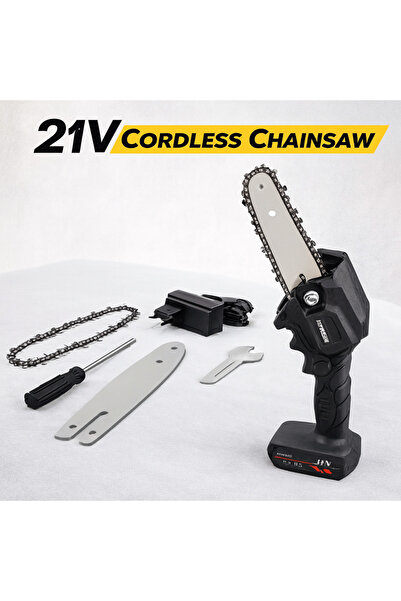 OEM Cordless electric chainsaw, 21V, 500W, 6 inch blade, 1.7 kg, Black color