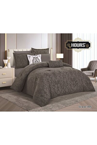 HOURS Summer Jacquard Double Bedspread Set, 8 Pieces