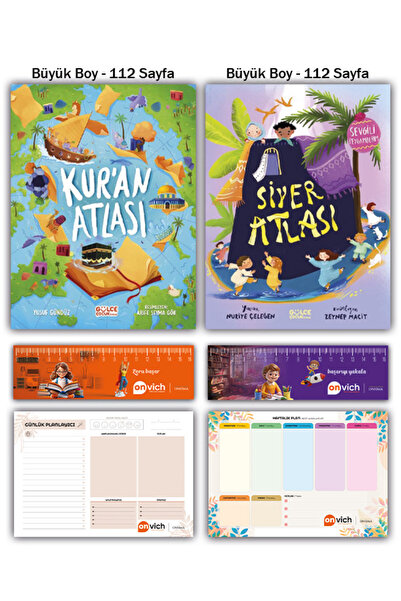 Gülce Kitap Kuran Atlası - Siyer Atlası Sevgili Peygamberim Set Büyük Boy 2 K...