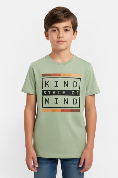 The Children's Place Kids Boy Crew Neck Graphic Print Short Sleeve T-Shirt, Sage