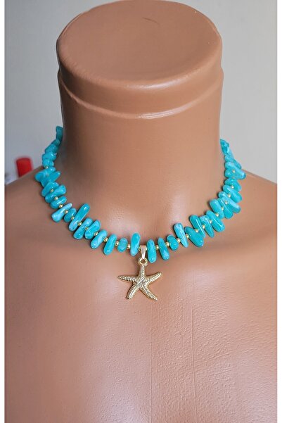 LO ADORO Seashell Pendant Star Oyster Necklace Holiday Necklace Natural Stone...