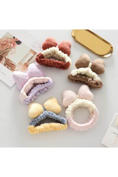 Markasız ucuz Peluş Fiyonklu Saç Bandı