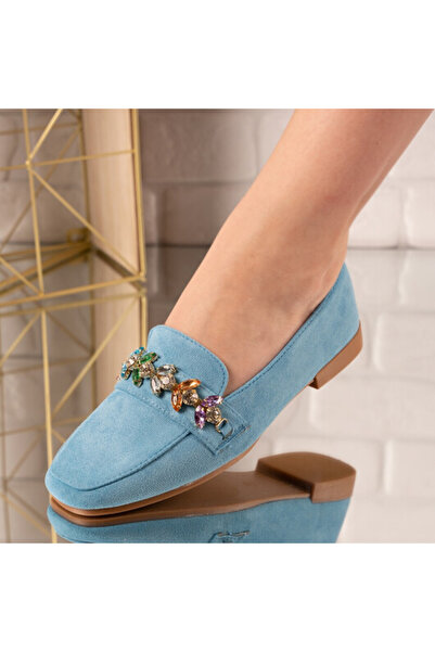 Sofia Store Casual shoes made of eco-suede leather with colorful crystal acce...