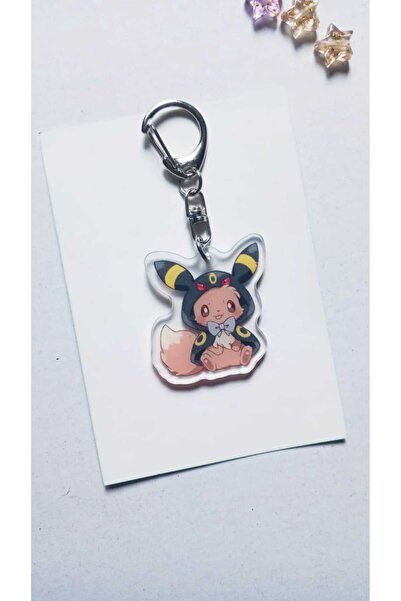 Atölye Moonlit Pokemon Eevee Umbreon Akrilik Anahtarlık