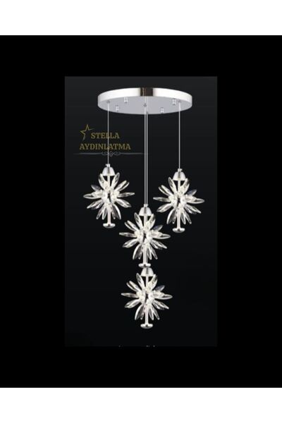 Stella GÜMÜŞ LEDLİ SARKIT TAŞLI KRİSTAL YATAK ODASI SALON OTURMA 0DASI MUTFAK...