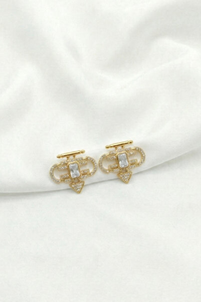 özgül takı ve tasarım أقراط نسائية من الفولاذ المقاوم للصدأ مزينة بحجر الزركو...