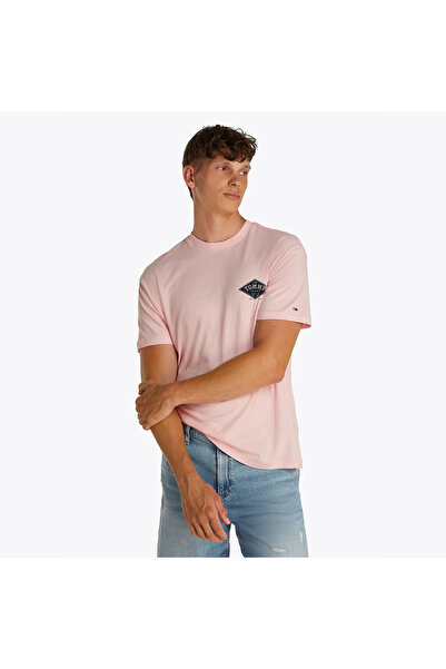 Tommy Hilfiger Tommy Jeans Relax Varsity Graphics Erkek Pembe T-Shirt