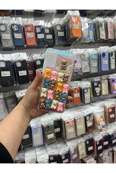 TECNOTREND Xiaomi REDMİ 9T-POCO M3 Uyumlu Ayıcık Desenli Kabartma Hologram Te...