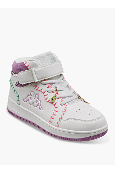 Kappa Girls Embroidered Hook & Loop High-Top Sneakers