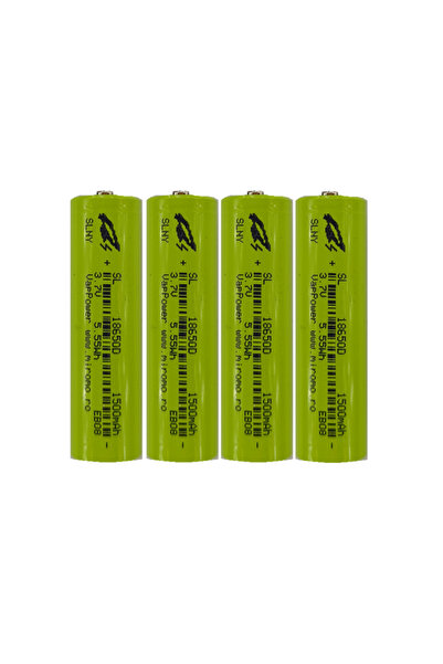 Miro Power Set of 4 Rechargeable Li-Ion Batteries Model 18650 1500mAh 3.7V -