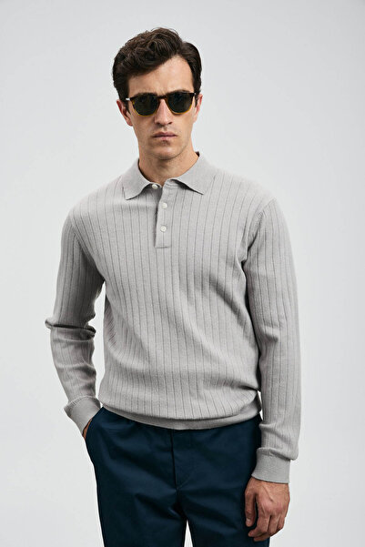 Lufian Josef Light Gray Men's Sweater 112090156