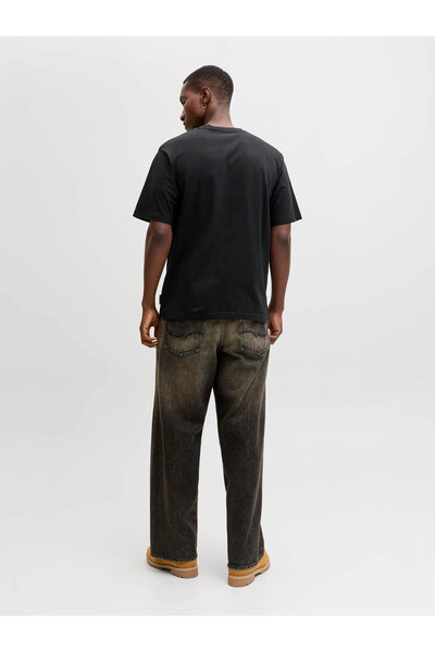 Jack & Jones JACK JONES Yazı Desenli Erkek Yuvarlak Yaka Tişört 12287990