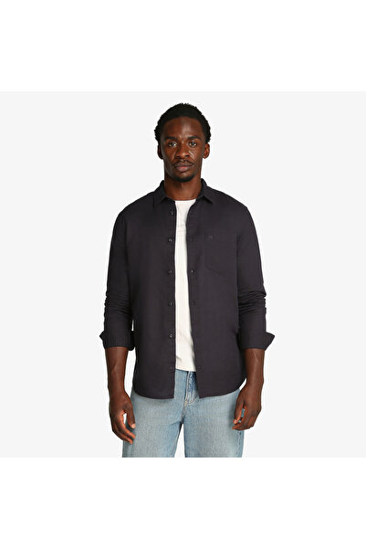 Calvin Klein Cotton Regular Erkek Siyah Gömlek