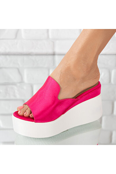 Sofia Store Women's slippers made of satin material Magnolia