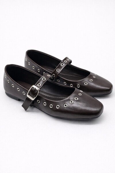 Moda Frato Sh-900 Studded Ballerina Casual Women's Shoes Mary Jane Home Balle...