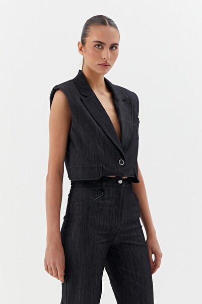 ONNO PRIVE Denim Yelek Siyah