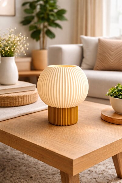 VEMİA Dekoratif Masaüstü Tealight Lambader-Modern Şık Estetik Obje (Led Mum D...