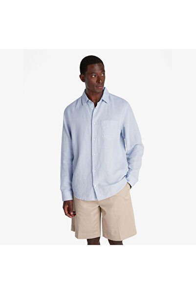 Calvin Klein Cotton Regular Erkek Mavi Gömlek