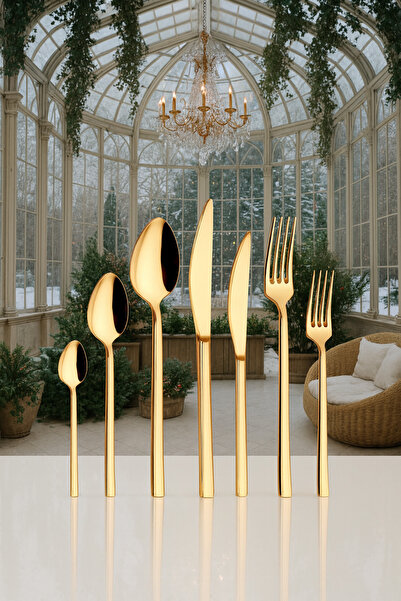 Davet Invıte 84 Parça Paslanmaz Çelik 18/10 Çatal Kaşık Seti - 12 Kişilik Çat...