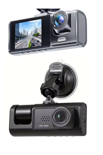 Baideluo Dash cam, 3 cameras 1080P, 720P, 640x480, night vision, 2 inch displ...