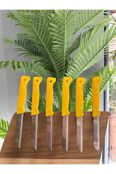 Solingen 6’lı Mat Delikli Meyve Bıçağı Seti(SARI)